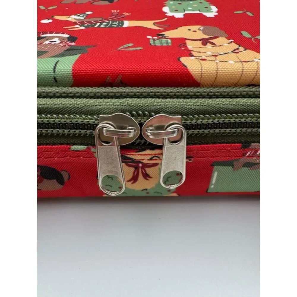 Joyland Bake & Take 3-PC Casserole Dish Holiday Insulated Dogs Bag 2.3QT READ